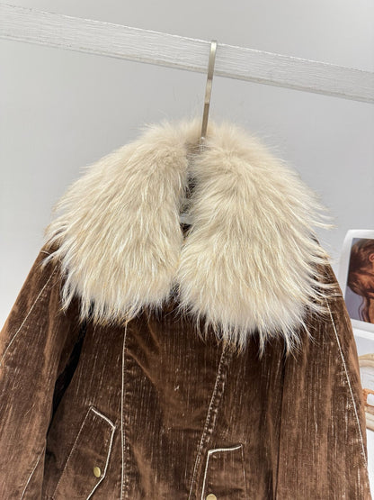 BRUNELLO C FOX FUR PARKA