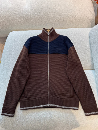 MIU M ZIP CARDIGAN