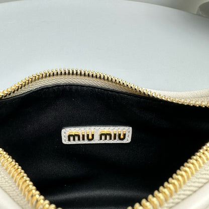 MIU M LEATHER HOBO BAG