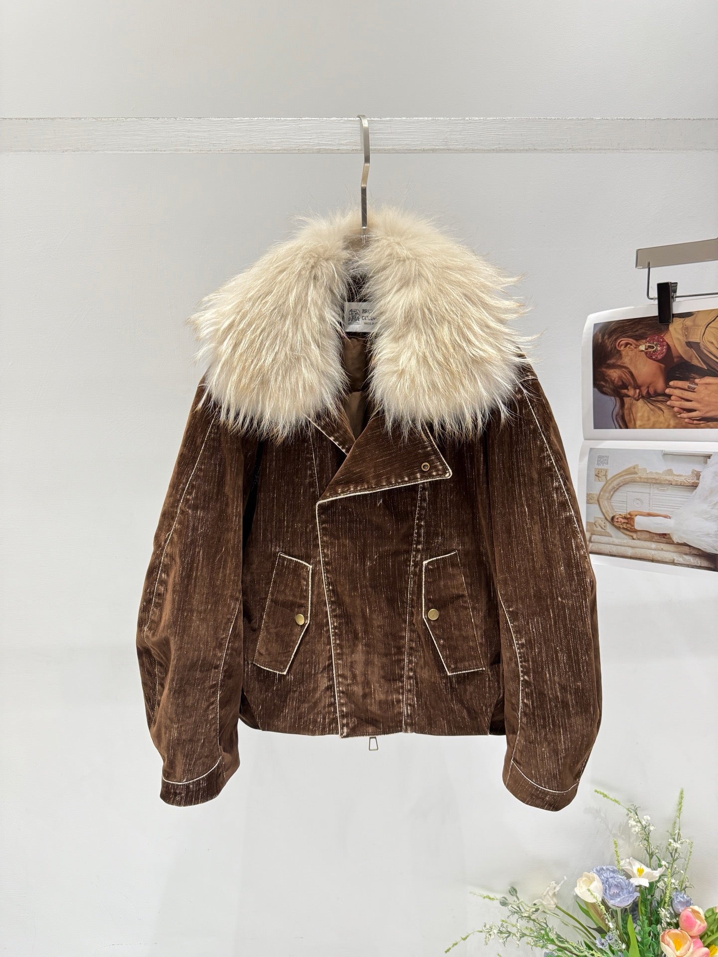 BRUNELLO C FOX FUR PARKA