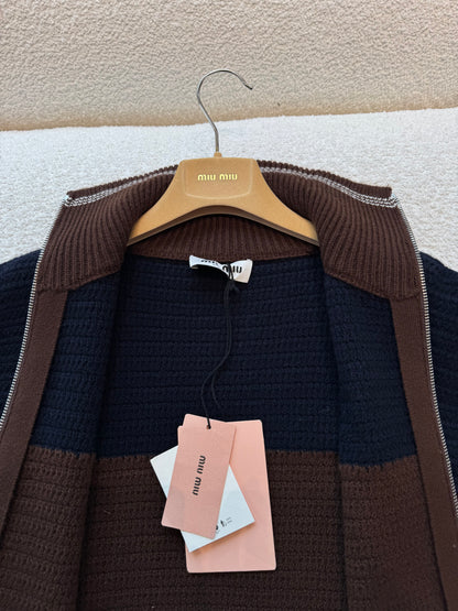 MIU M ZIP CARDIGAN