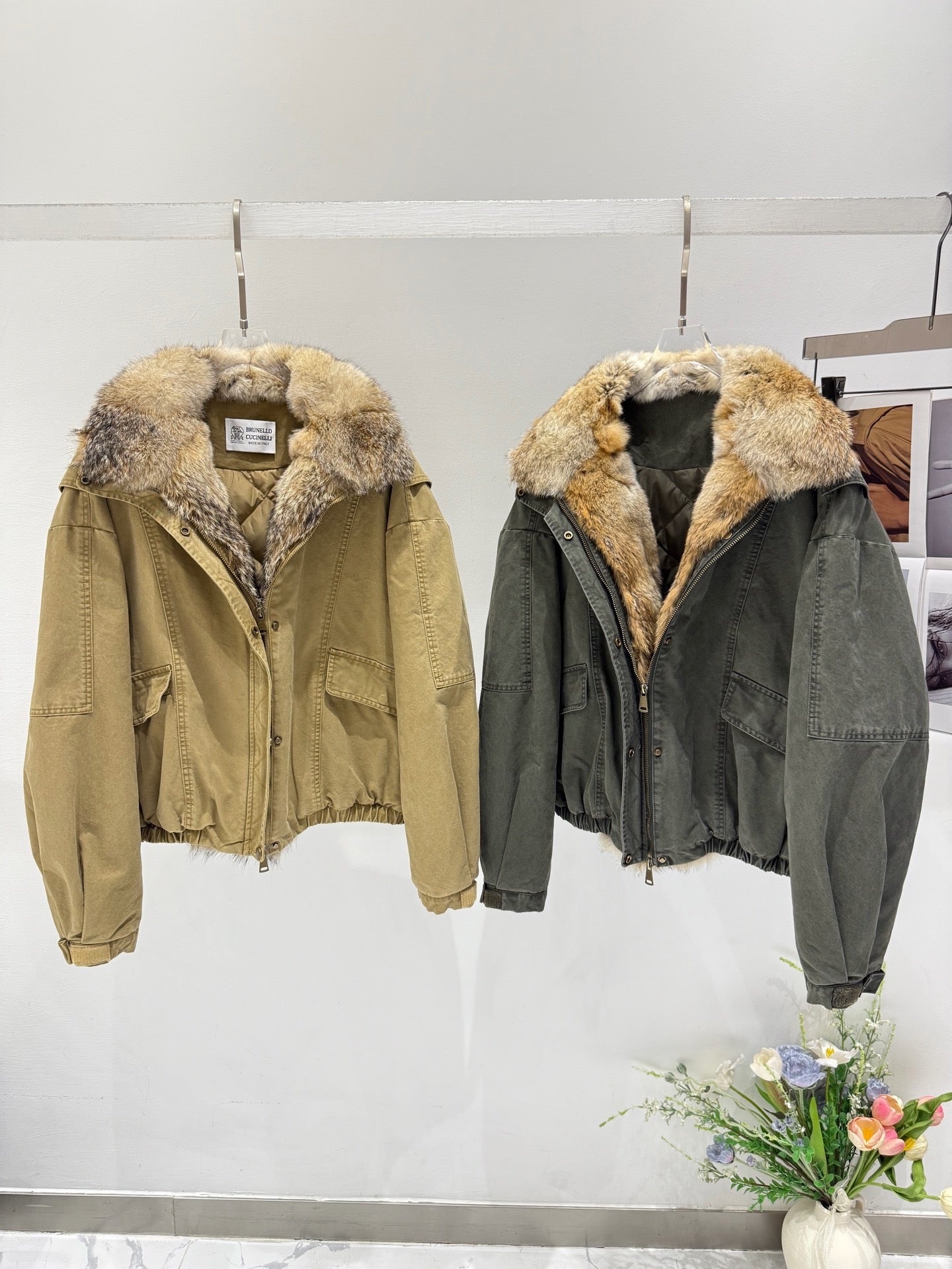 BRUNELLO C FOX FUR PARKA