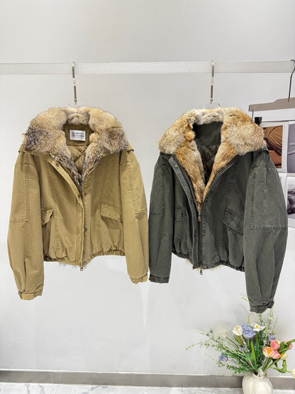 BRUNELLO C FOX FUR PARKA