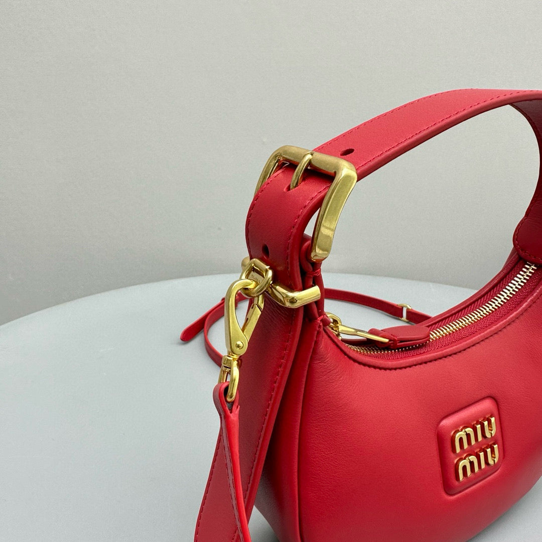 MIU M LEATHER HOBO BAG