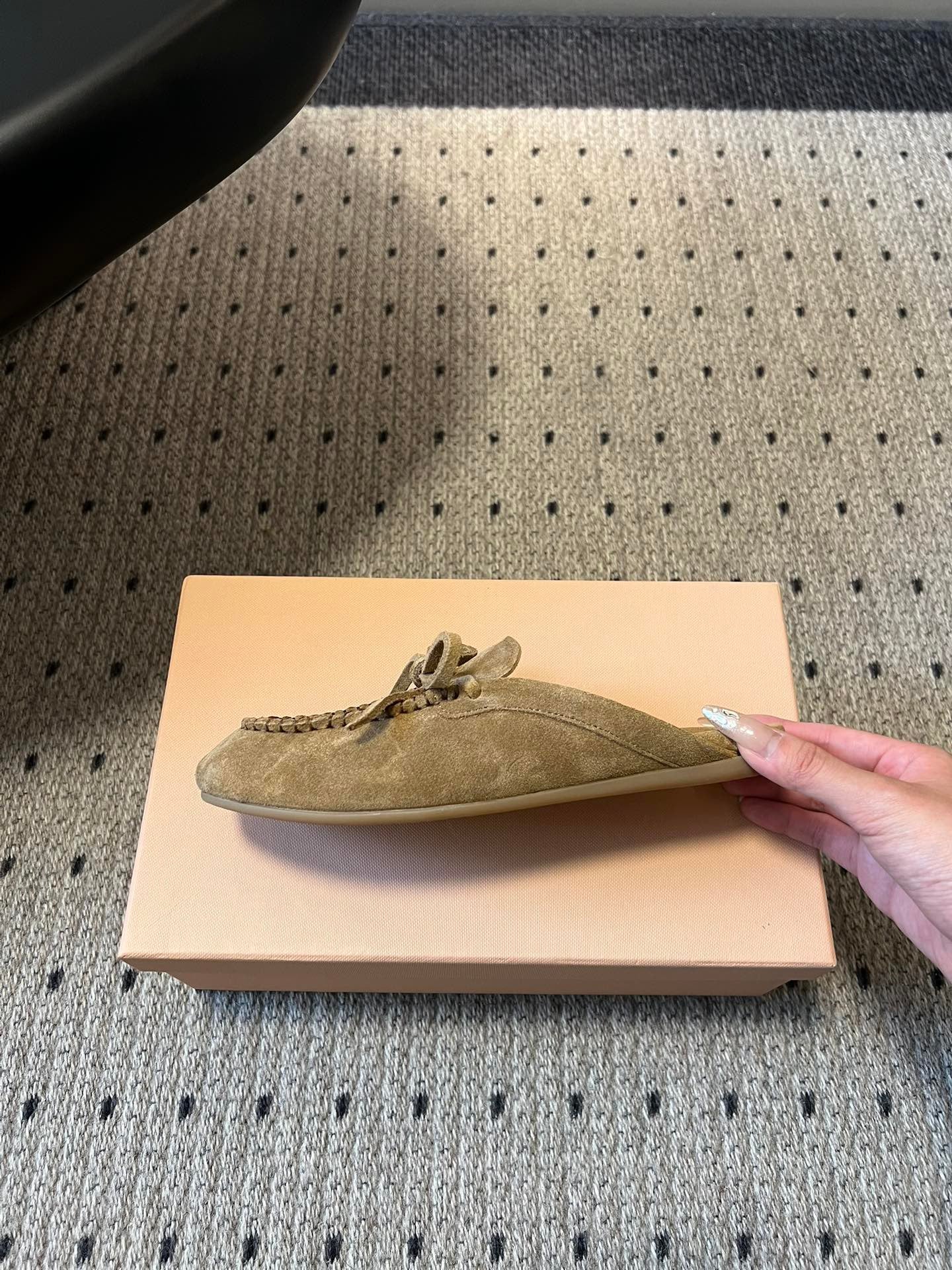 MIU M SUEDE MULES