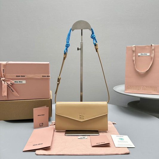 MIU M SHOULDER STRAP WALLET