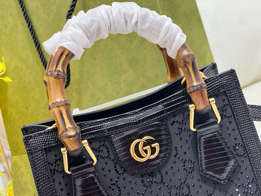 GG DIANA CRYSTALS SMALL TOTE BAG