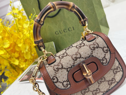 GG BAMBOO 1947 CRYSTALS MINI BAG