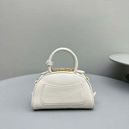 MIU M LEATHER TOP HANDLE BAG