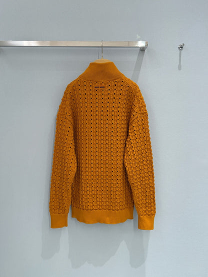MIU M ZIP CARDIGAN