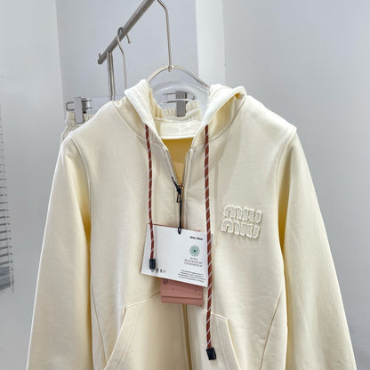 MIU M ZIP HOODIE