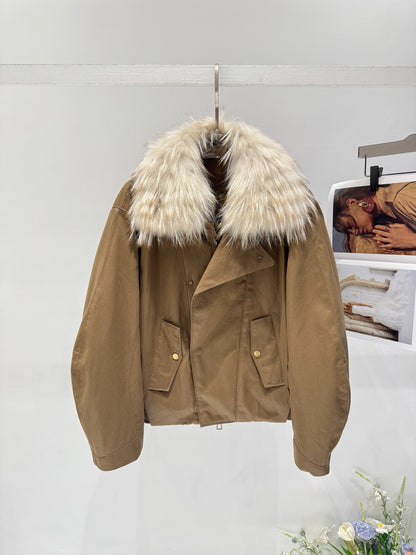 BRUNELLO C FOX FUR PARKA