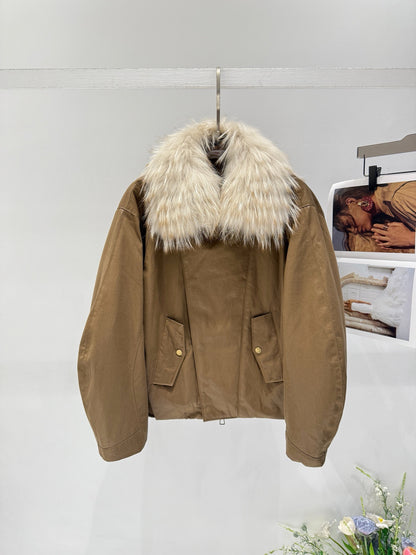 BRUNELLO C FOX FUR PARKA