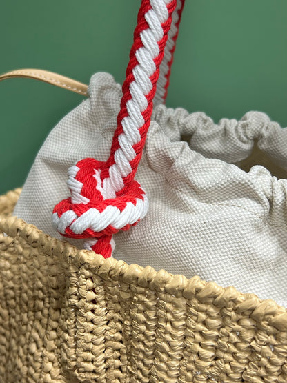 PD RAFFIA CROCHET BAG