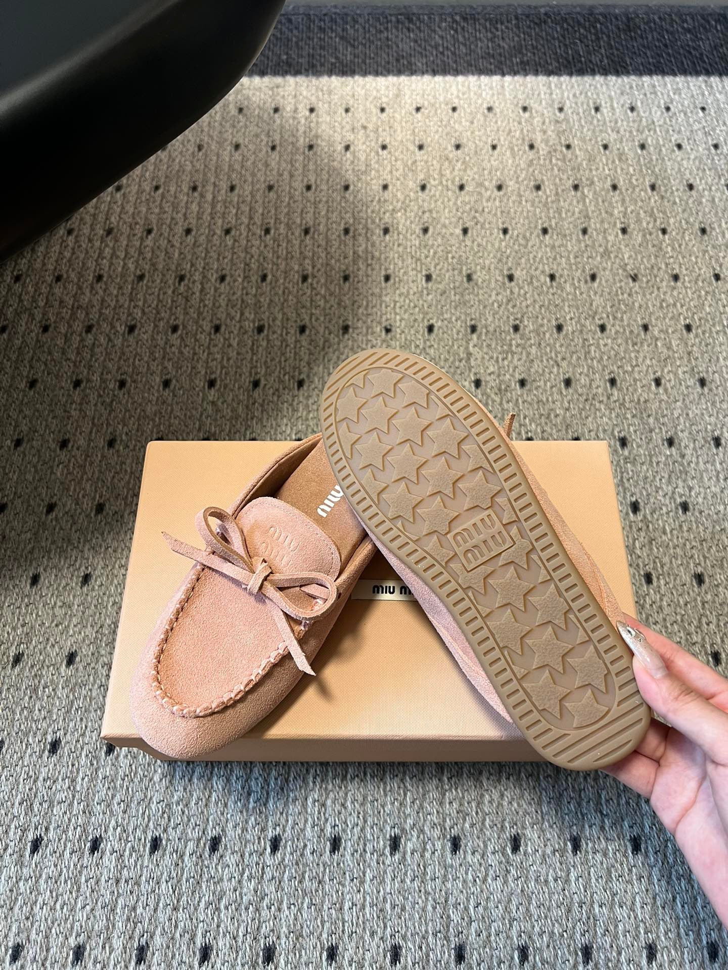 MIU M SUEDE MULES