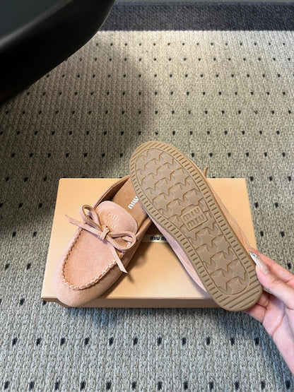 MIU M SUEDE MULES