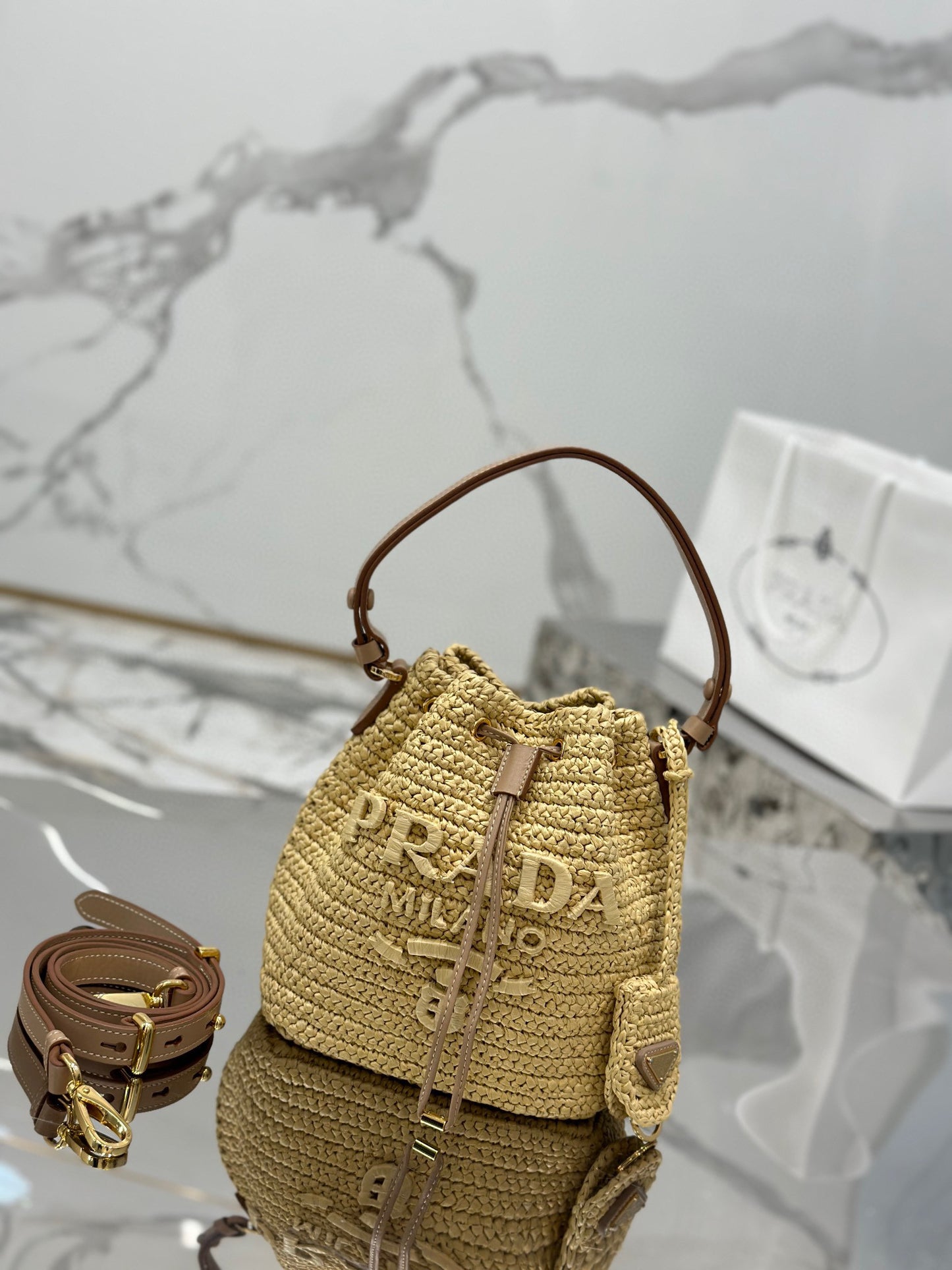 PD CROCHET MINI BUCKET BAG