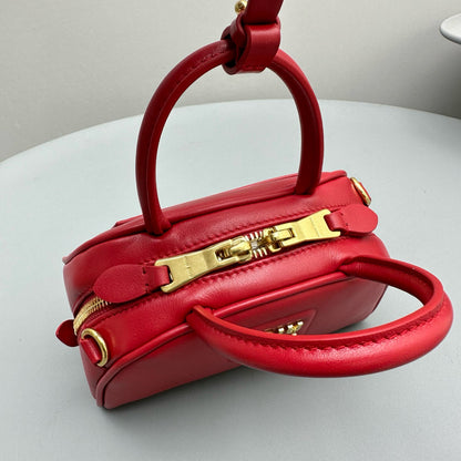 MIU M LEATHER TOP HANDLE BAG