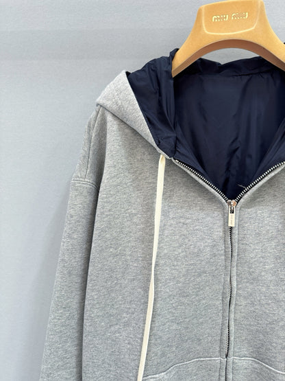 MIU M ZIP HOODIE