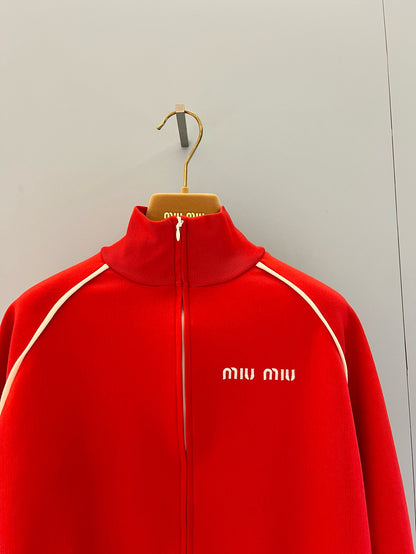 MIU M ZIP SWEATSHIRT
