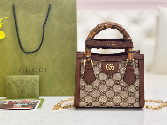 GG DIANA CRYSTALS SMALL TOTE BAG