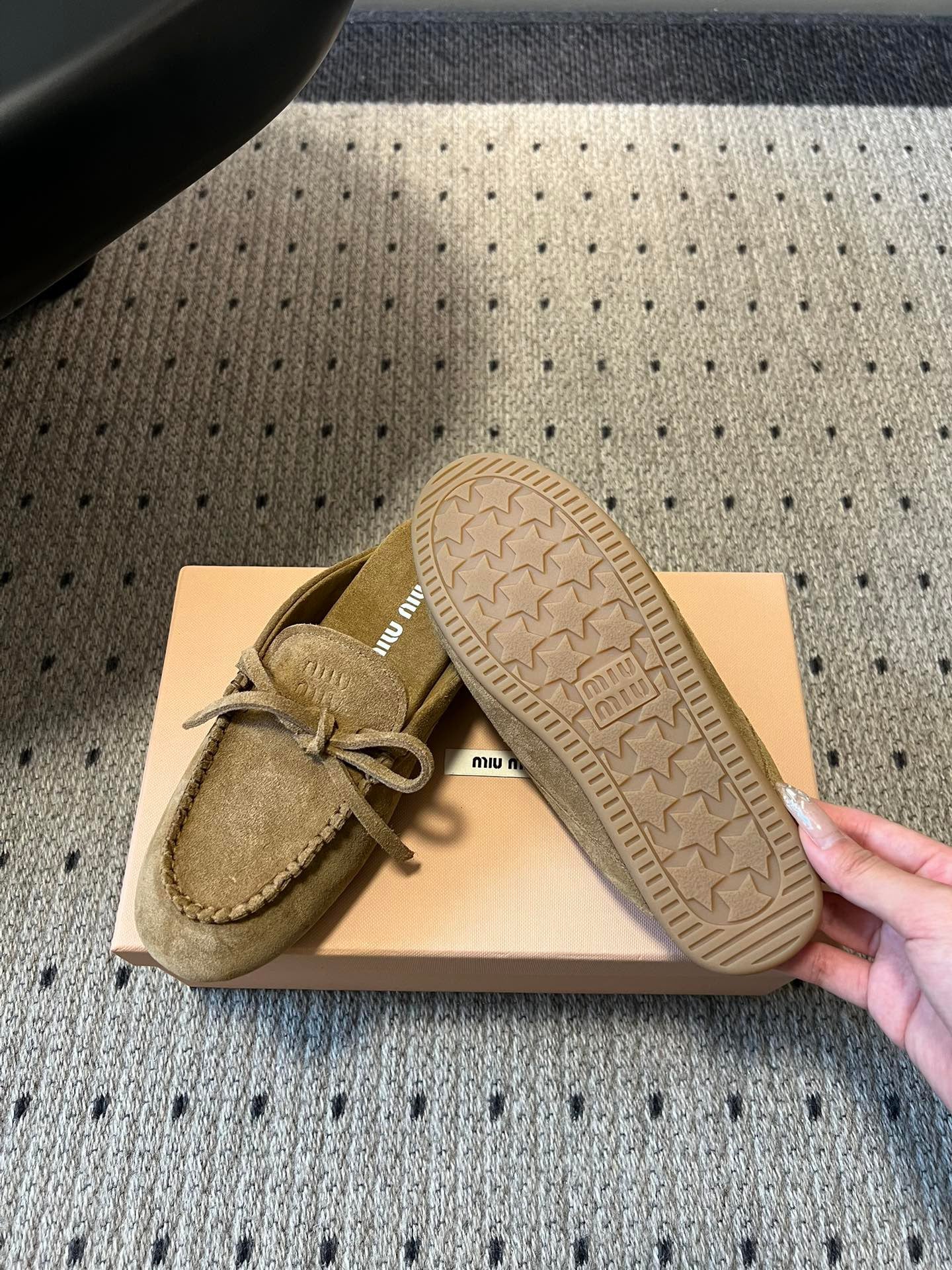 MIU M SUEDE MULES