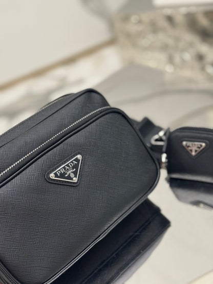 PD SAFFIANO LEATHER SHOULDER BAG