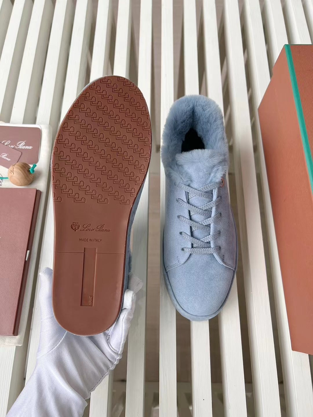 LORO P FUR NUAGES SNEAKERS