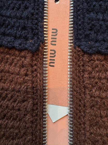 MIU M ZIP CARDIGAN