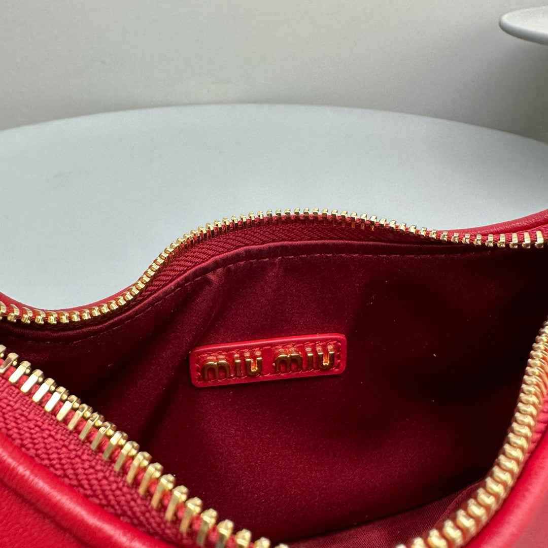 MIU M LEATHER HOBO BAG