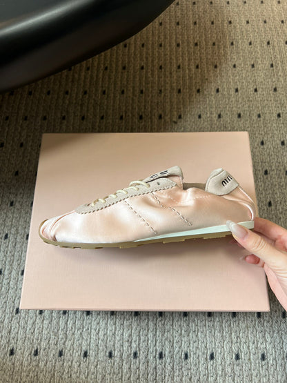 MIU M SATIN SNEAKERS