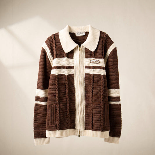 MIU M ZIP CARDIGAN