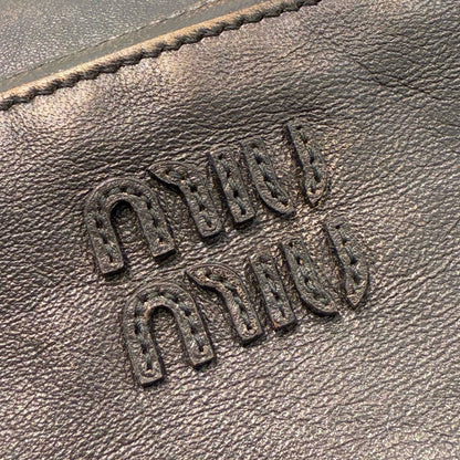 MIU M NAPPA LEATHER TOP HANDLE BAG