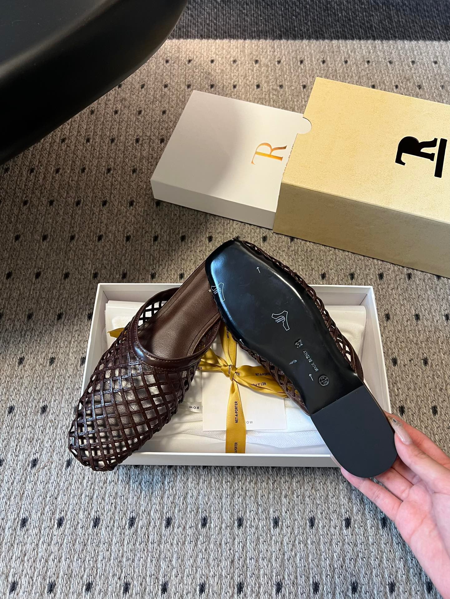 THE ROW LEATHER MULES