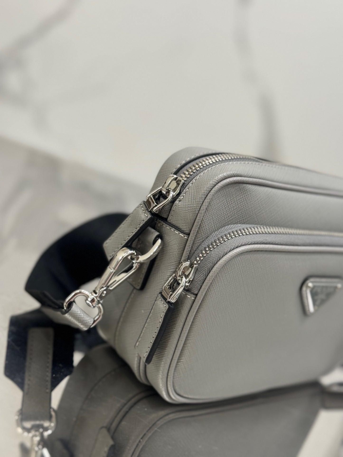 PD SAFFIANO LEATHER SHOULDER BAG