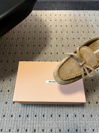 MIU M SUEDE MULES