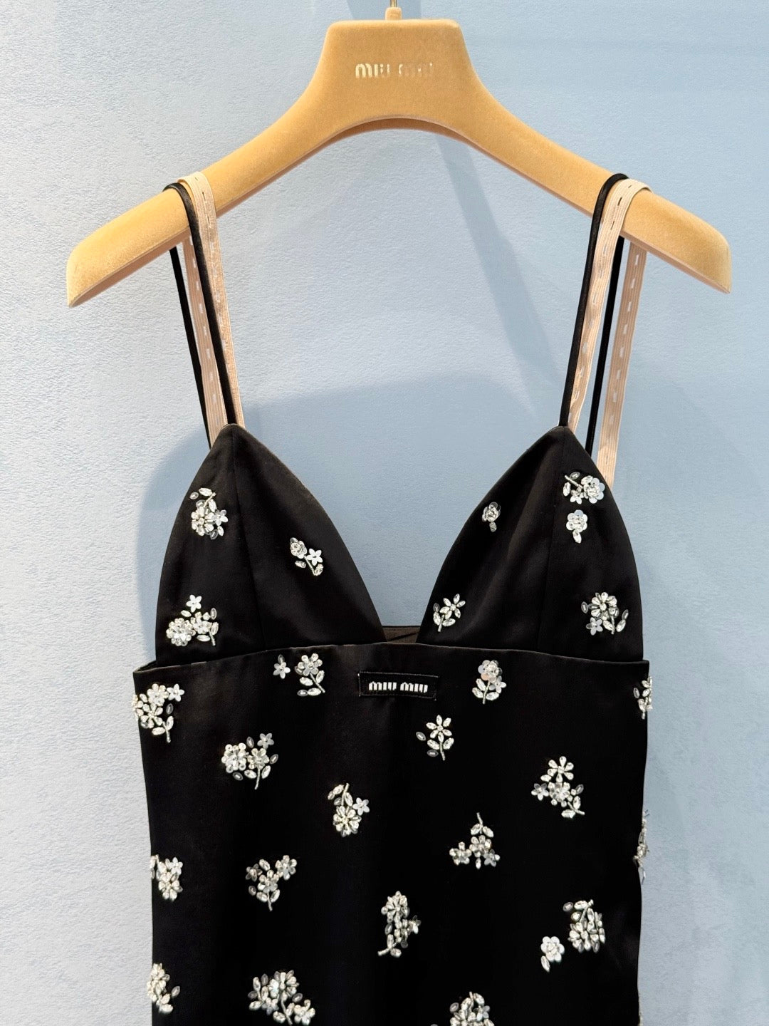 MIU M HAND EMBROIDERED DRESS
