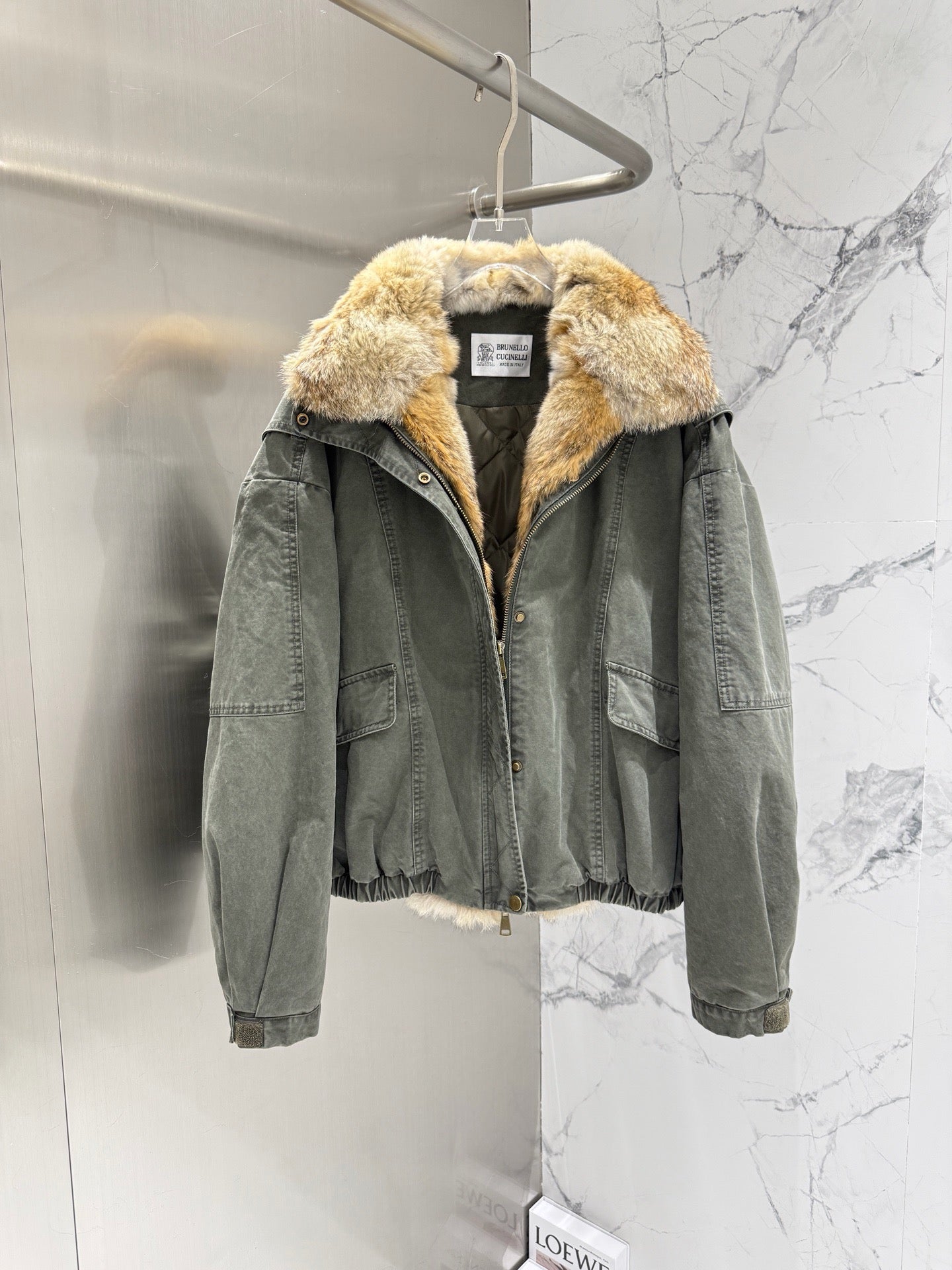 BRUNELLO C FOX FUR PARKA