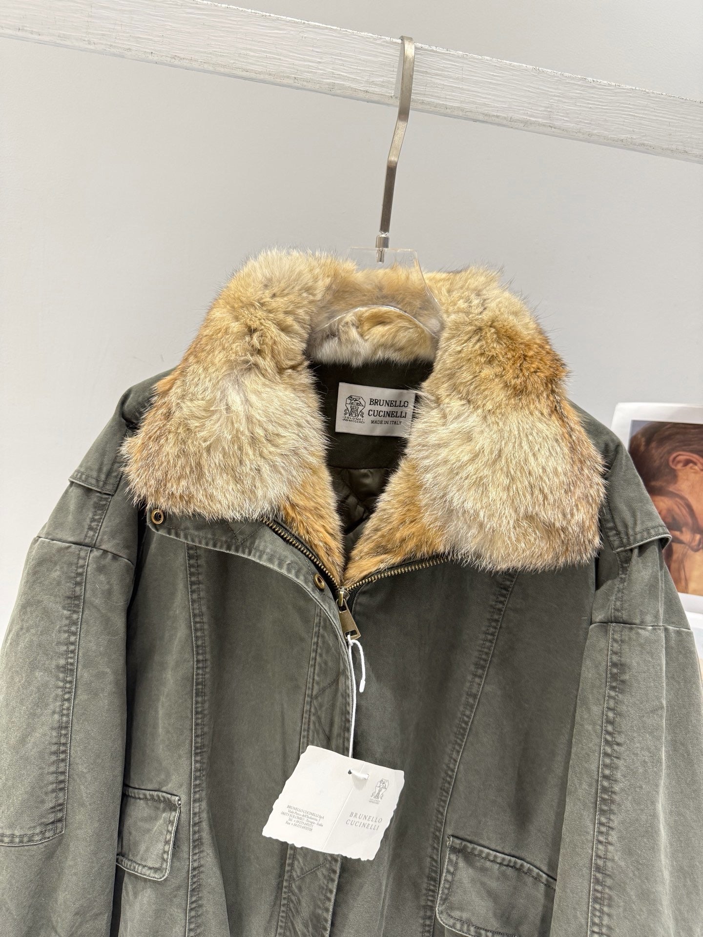 BRUNELLO C FOX FUR PARKA