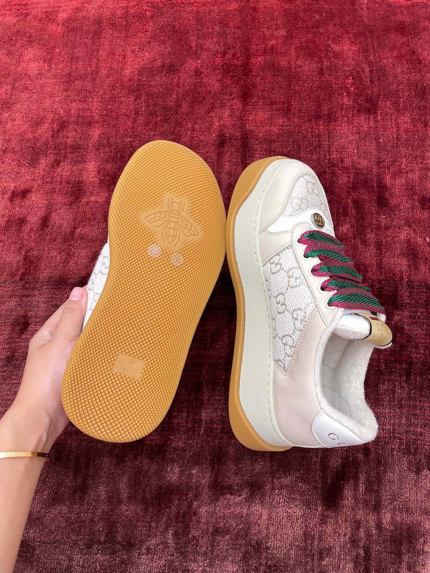 GG SCREENER LEATHER SNEAKERS