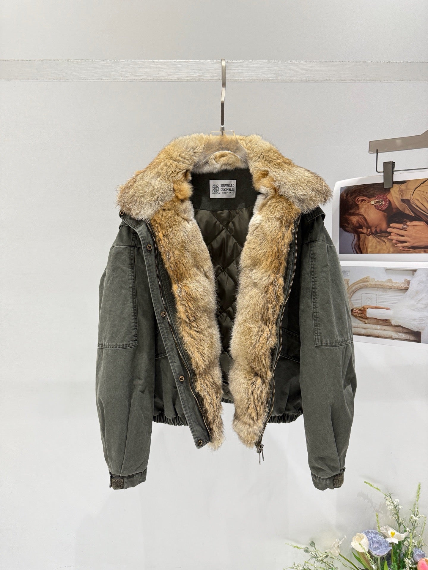 BRUNELLO C FOX FUR PARKA