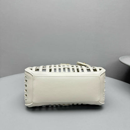 MIU M LEATHER BASKET BAG