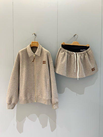 MIU M ZIP HOODIE