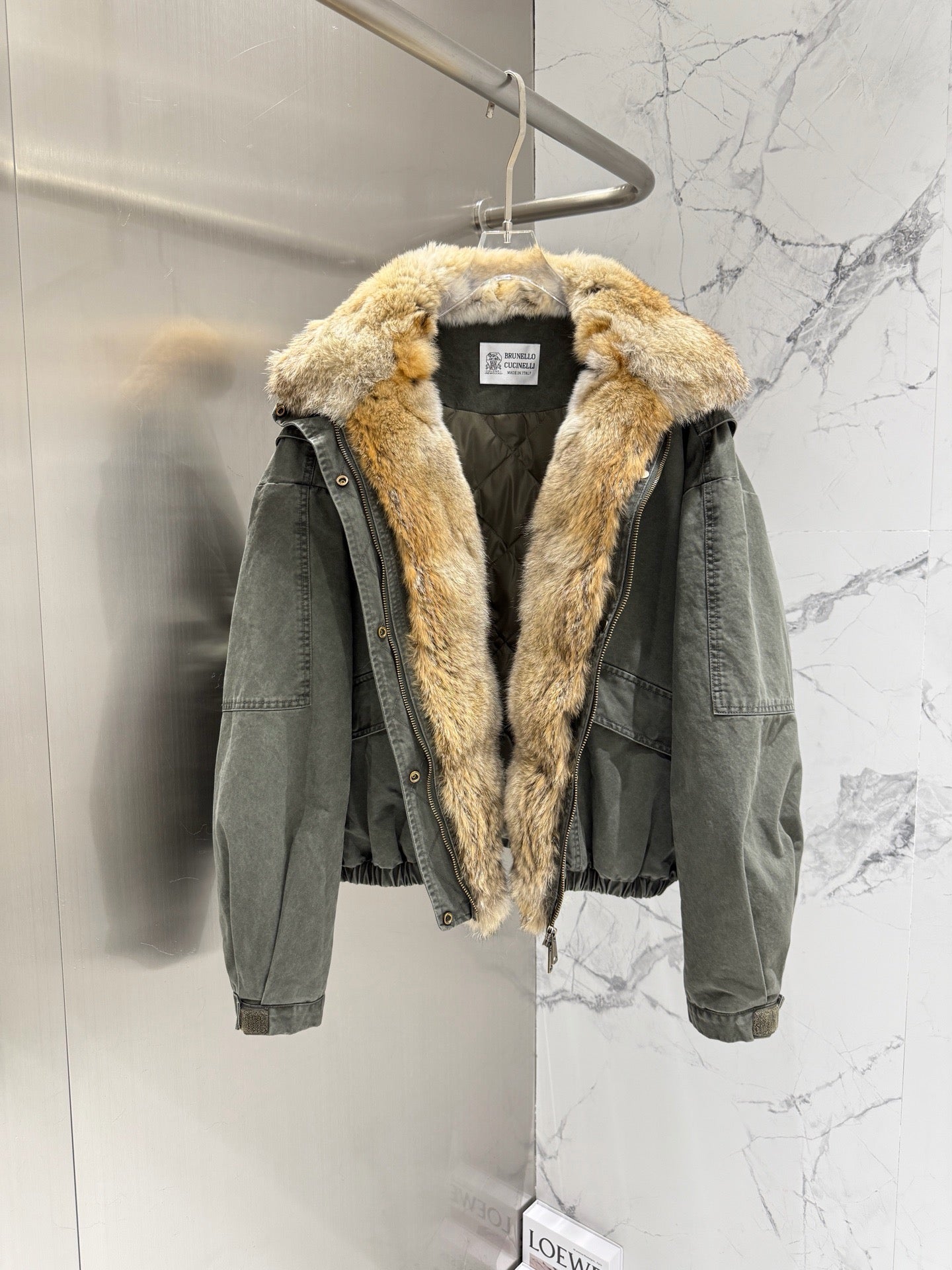 BRUNELLO C FOX FUR PARKA