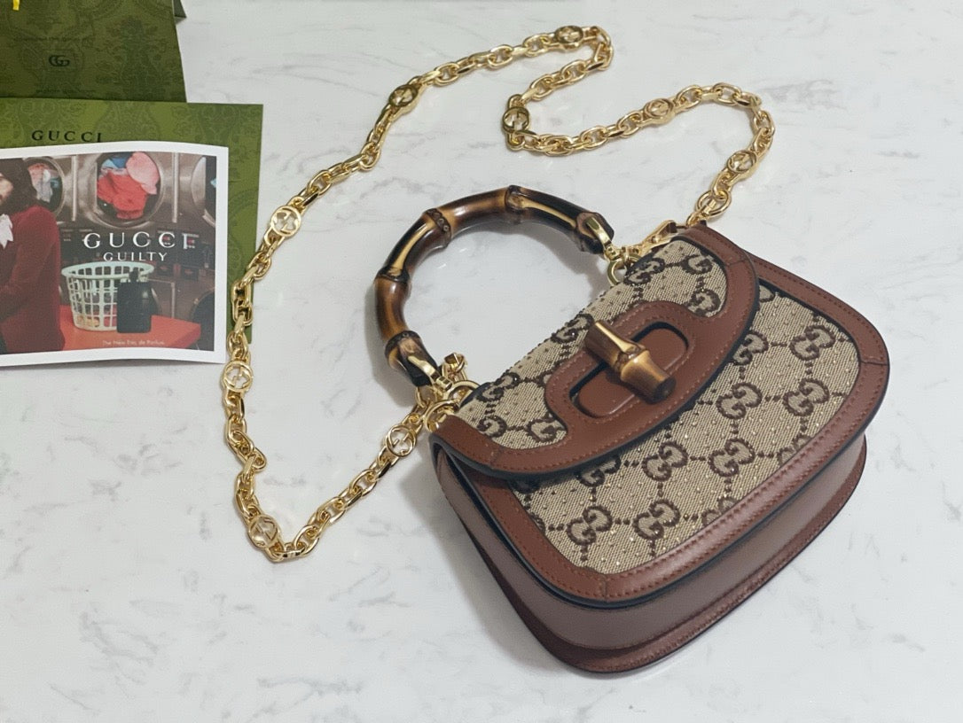 GG BAMBOO 1947 CRYSTALS MINI BAG