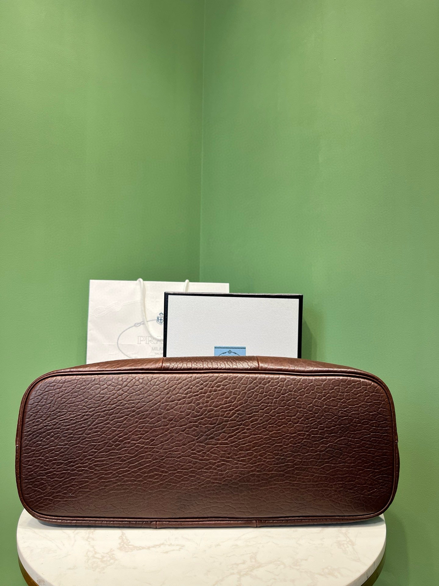 PD BUCKLE NAPPA LEATHER BAG
