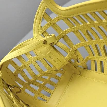 MIU M LEATHER BASKET BAG