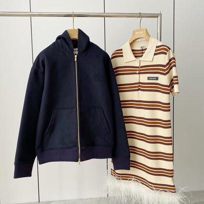 MIU M ZIP HOODIE