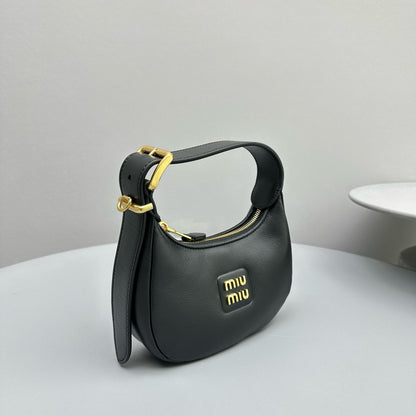 MIU M LEATHER HOBO BAG