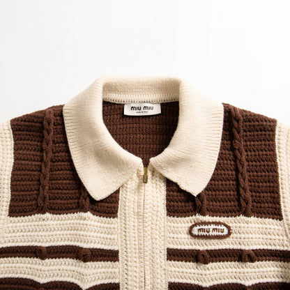 MIU M ZIP CARDIGAN